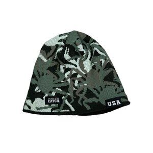 Deadliest Catch King Crab Camo Beanie Winter Hat Partially Fleece Lined RARE
